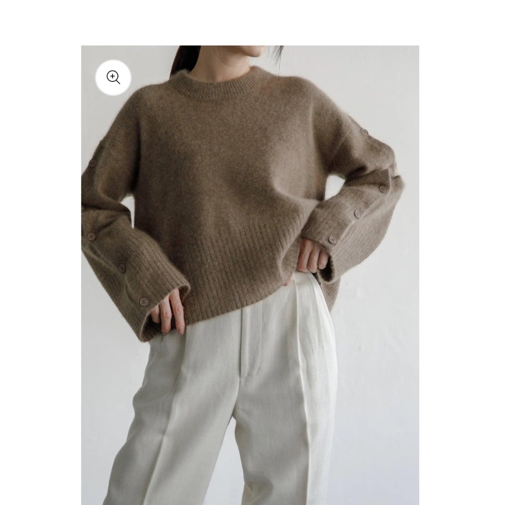 C.P. Company Brown Crew Neck Oversized Sweater